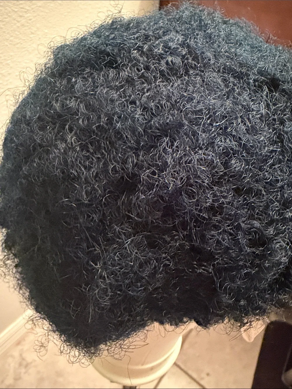Black Afro Curly Lace Front Wig - Non-Branded human hair Afro soft